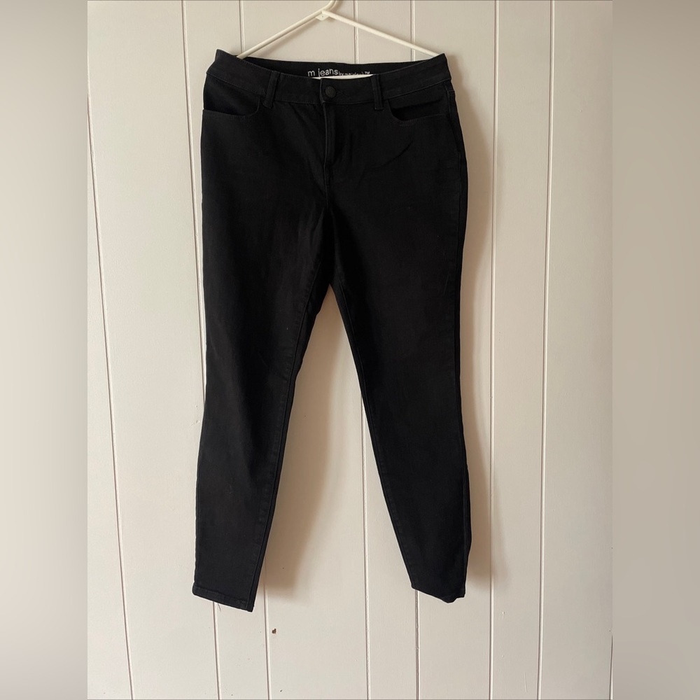 Maurices Womens Size Large Jegging Jeans Black Mid-rise NWT